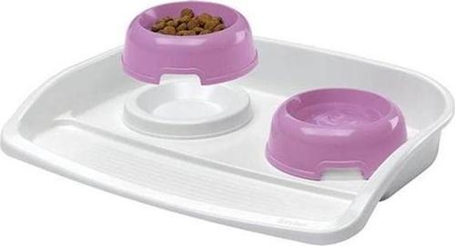 Lindo Maxi Plastik Köpek Mama ve Su Kabı 2 Adet 53x39x8 Cm