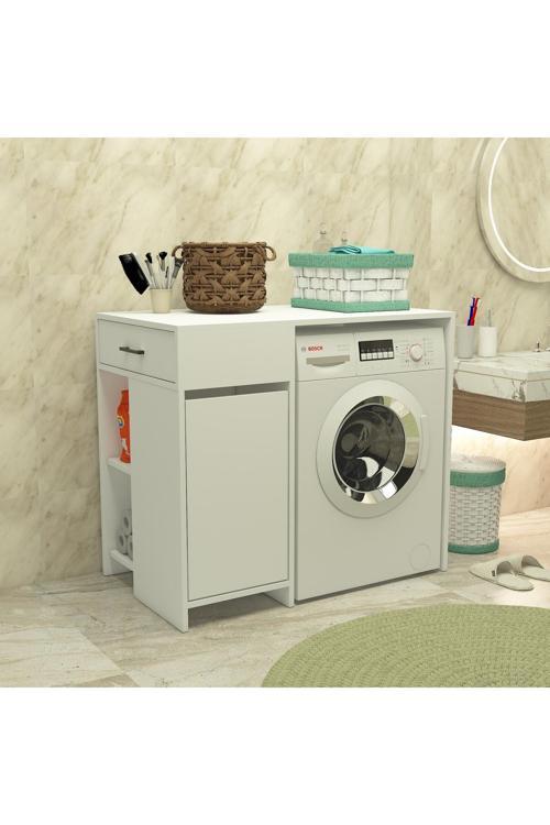 Mobiga Eflin Çamaşır Makinası Dolabı Kirli Çamaşır Sepetli