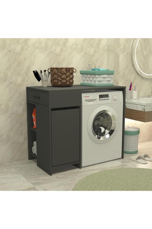 Mobiga Eflin Çamaşır Makinası Dolabı Kirli Çamaşır Sepetli