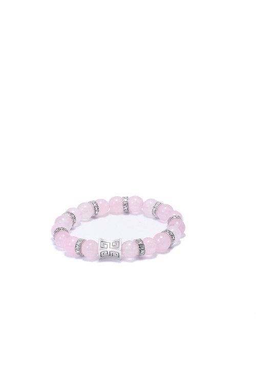 Pembe Kuvars Doğaltaş Bileklik Tbk0069