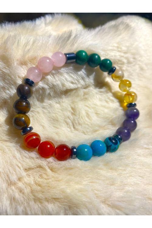 7'Li Çakra Doğal Taş Bileklik Tky0315