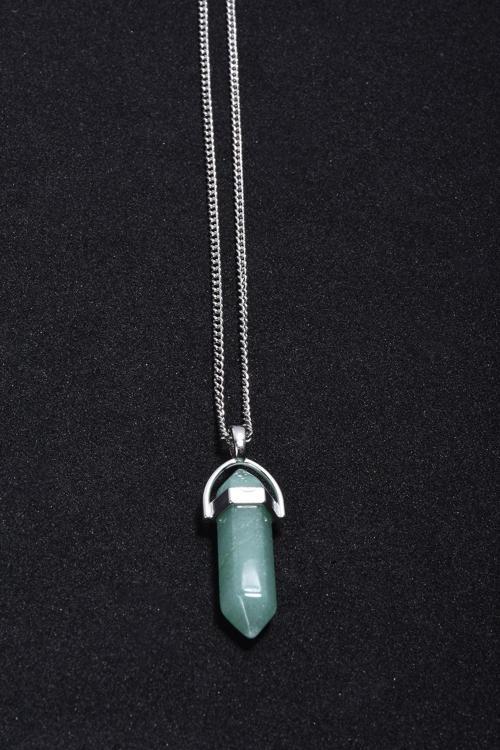 Yeşimtaşı Doğaltaş Çivi Kolye Tky0019