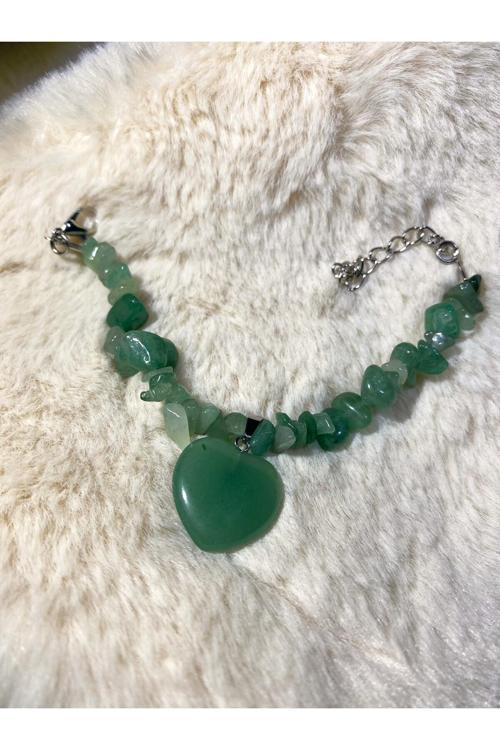 Aventurin Kalp Uçlu Kırıktaş Bileklik Tky0296