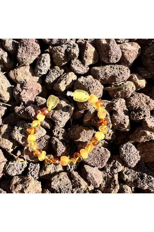 Kehribar Bebek Diş Bilekliği 14 Cm Tky0409