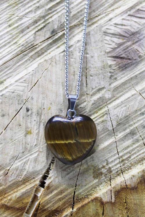 Kaplangözü Doğal Taş Kalpli Kolye Tky0107