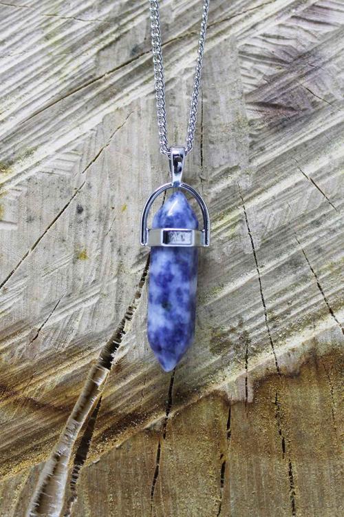 Sodalit Doğal Taş Çivi Kolye Tky0119