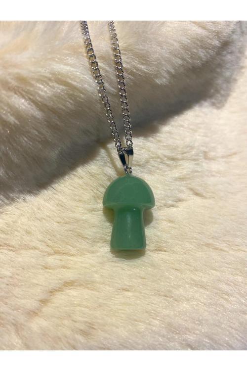 Aventurin Doğal Taş Mantar Kolye Tky0312