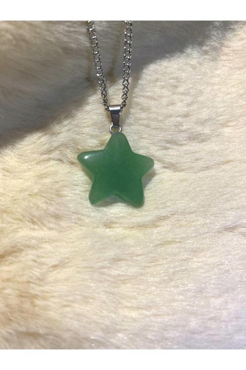 Aventurin Doğal Taş Yıldız Kolye Tky0306