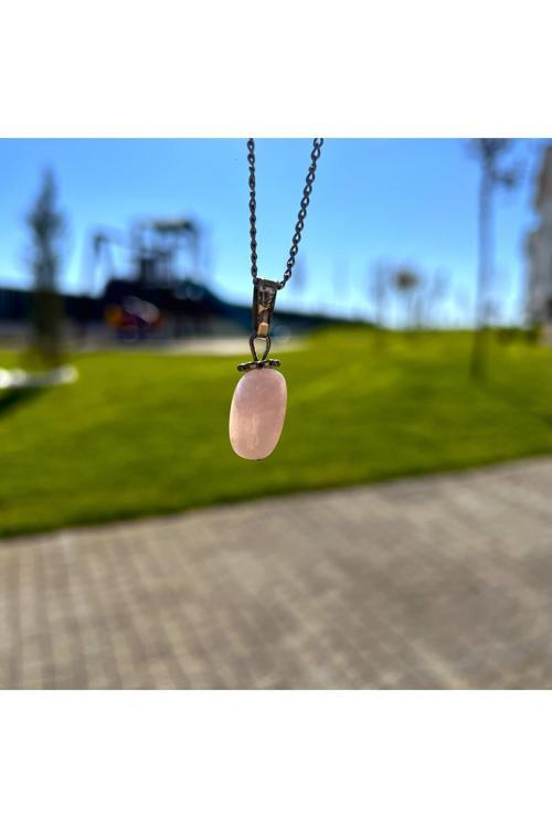 Pembe Kuvars Kolye Tky0418