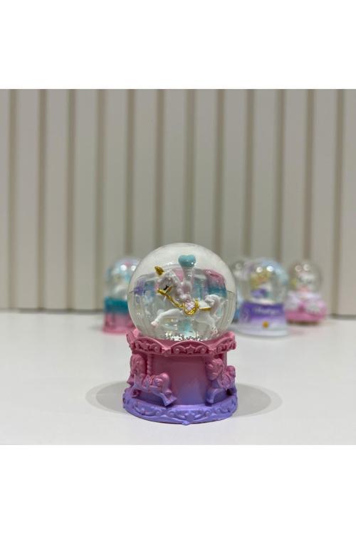Unicorn Işıklı Mini Boy Kar Küresi Tky0380