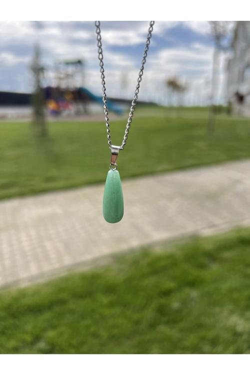 Aventurin Damla Doğal Taş Kolye Tky0367