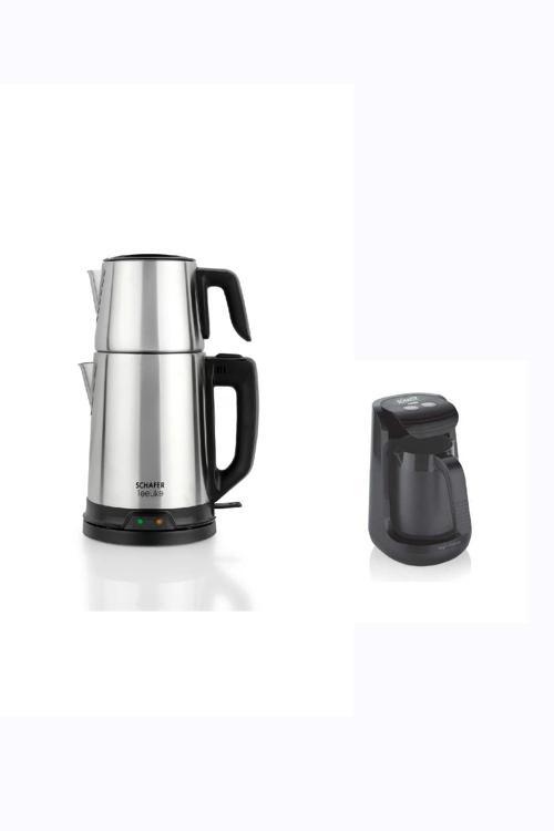 Paslanmaz Çelik Çay Makinesi ve Schafer Kahve Makinesi