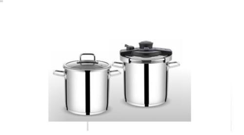 Atlas İkiz 4 + 6 Litre Düdüklü Tencere Seti + Cam Kapak 3031