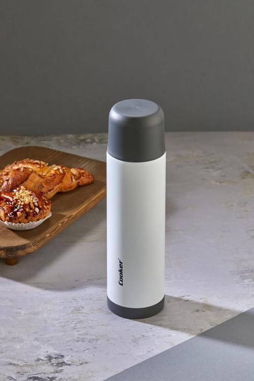 CKR2001 Trend 0,50 Lt Çelik Çift Katlı Termos Beyaz