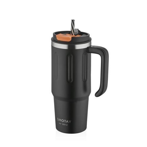 Travel Çelik Termos Mug 900Ml Siyah