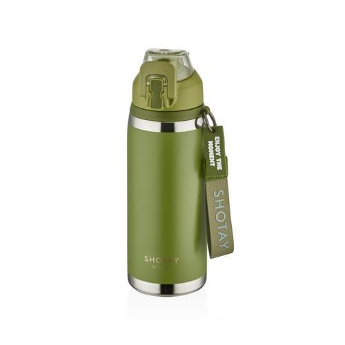 Camping Çelik Termos Matara 750Ml Yeşil