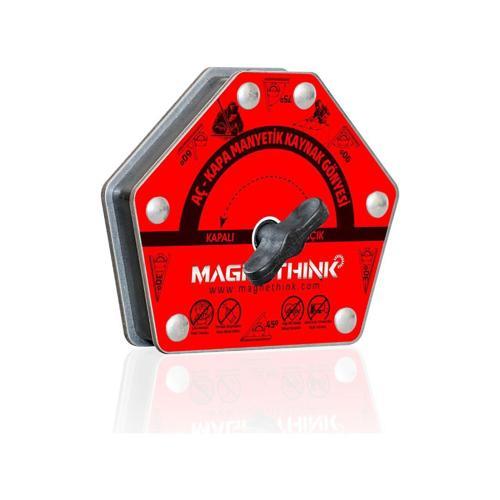 Aç Kapa Çok Açılı Manyetik Kaynak Gönyesi - Kırmızı