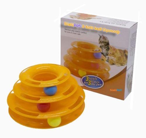 Toplu Yuvarlak 3 Katlı Şirin Kedi Oyuncağı