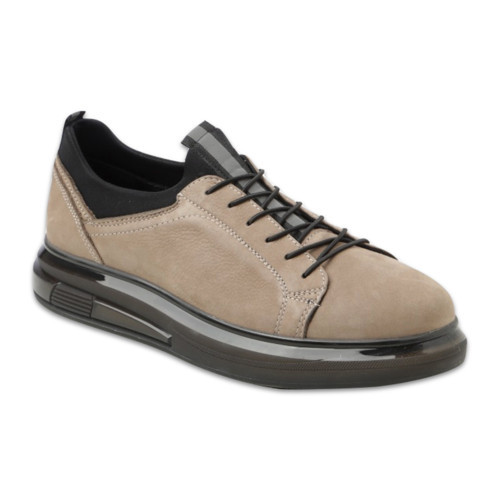 Erkek Sneaker ( Günlük) OZ-3279 John May Vizon Nubuk 3067-Siyah Strach Kumaş