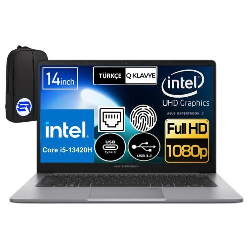 Expertbook P1 P1403CVA-I58512G1DEP5 I5-13420H 16GB 256GB SSD 14" Fullhd WIN11 Pro + Elektropasaj Çanta