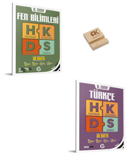 Arı LGS 8. Sınıf Fen Bilimleri ve Türkçe Haftalık Kazanım Denemeleri + Telefon Standı