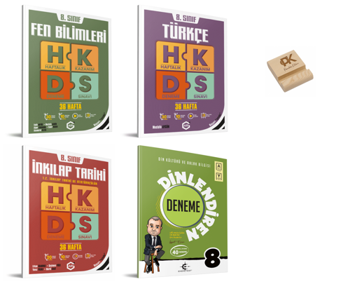 Arı LGS 8. Sınıf Fen Türkçe İnkılap ve Din Haftalık Kazanım Denemeleri 4lü Set + Telefon Standı