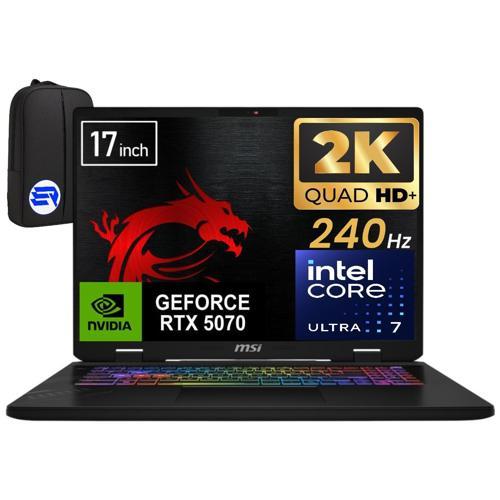 Msi Crosshaır 17 Hx Aı D2XWGKG-018XTREP5 Intel Core Ultra 7 255HX 64GB 512GB SSD RTX5070 17" W11 Pro Qhd+ 240Hz + Elektr