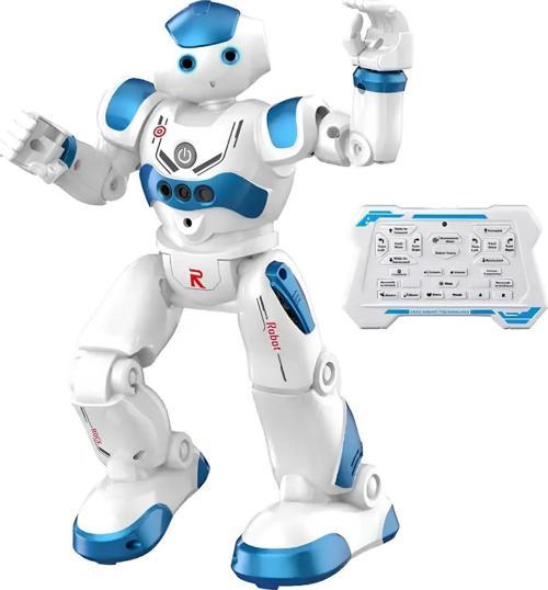Uzaktan Kumandalı 3.7V Şarjlı Işıklı Dans ve Müzik Özellikli Hareketli Robot Sensörlü(Mavi)