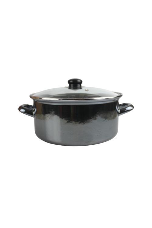 Emaye Yoğurt Tenceresi Bakraç 20cm 2500ml Antrasit