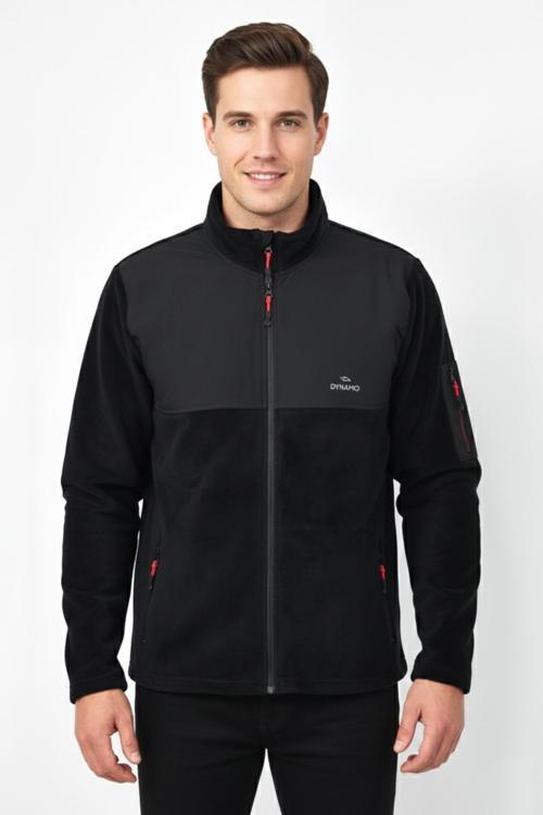 Erkek Büyük Beden Fermuarlı Cepli Polar Ceket 6545 BGL-ST04918