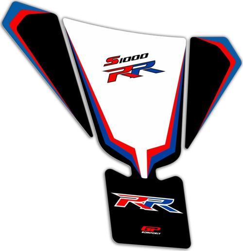BMW S 1000 RR 2011-2018 Uyumlu Tank Pad Seti Mavi-Kırmızı