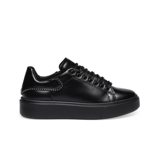 Kadın Sneaker ( Günlük) 41L4 FRAU SNEAKER LEATHER BLACKstud