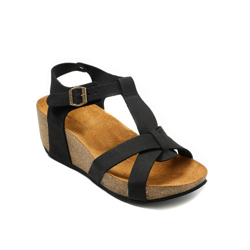 Kadın Sandalet 5958 Nubuk.V Frau Sandals Suede Nero