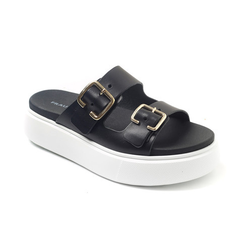Kadın Terlik 4052 Frau Natural-S Sandals Leather Nero