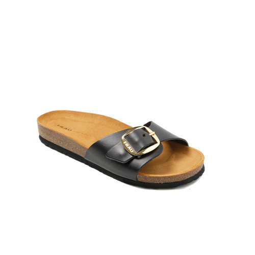 Kadın Terlik 5830 Frau Natural-S Sandals Leather Nero