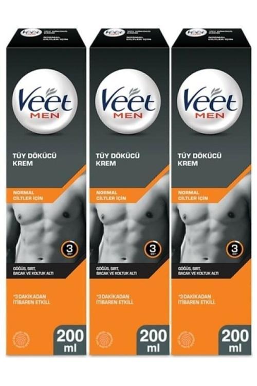 Men Erkekler İçin Tüy Dökücü Krem 200 ml x3