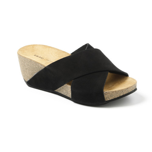 Kadın Terlik 59B0 Frau SUEDE-S NERO