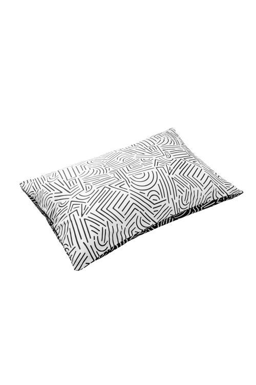 Mono Çift Taraflı Yastık Kılıfı Maze Siyah 50x70