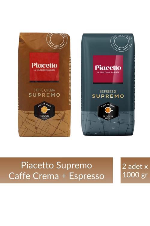 Cafe Crema ve Espresso Supremo Çekirdek Kahve Tanışma Paketi 1 kg x 2 Adet