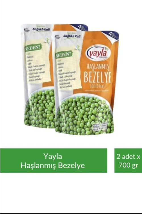 Haşlanmış Bezelye 700 gr x 2 Adet