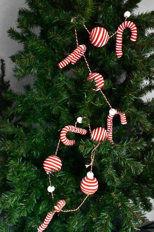 Premium Collection Luxury 150cm XL Şeker Kamışı-Top Süs Dekoratif Yılbaşı Süsü