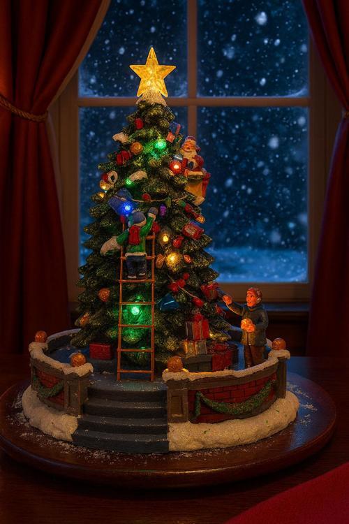 Premium Collection Vinç Yılbaşı Ağacı Noel Baba Dekoratif Yılbaşı Süsü