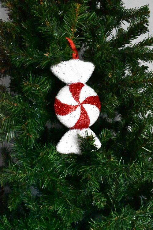 Premium Collection Parlak Şeker Süs 27x15 cm Yılbaşı Süsü