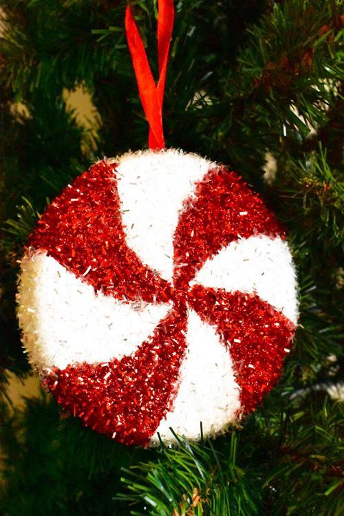 Premium Collection 2'li Parlak Şeker Süs Dekoratif Yılbaşı Süsü 14 Cm