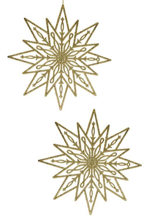 Premium 2li Simli Yıldız XXL 24 Cm Yılbaşı Süsü