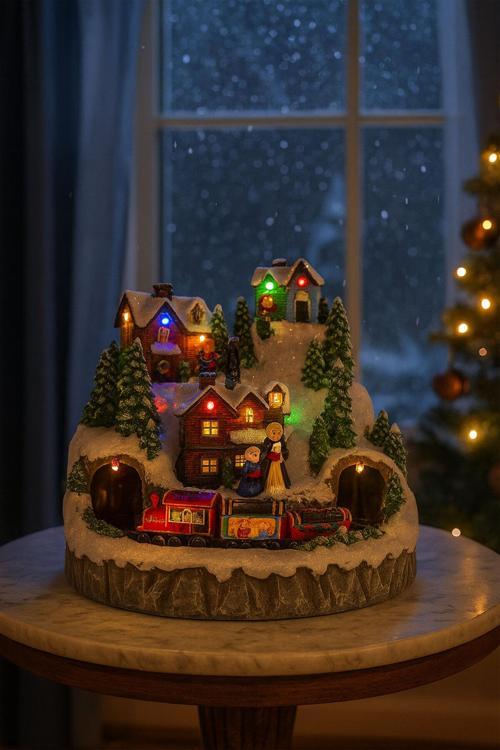 Premium Collection Dekoratif Işıklı Müzikli Kar Küresi City