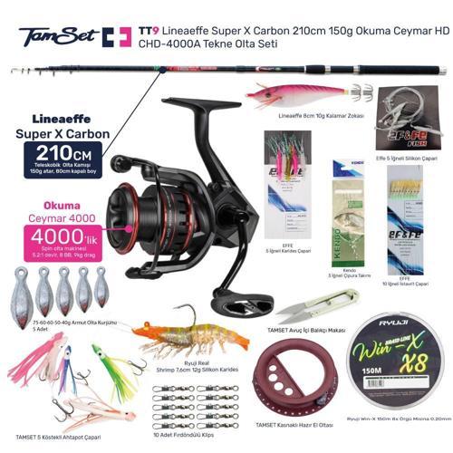 Ceymar 4000 Super X Carbon 210cm 150g Tekne Olta Seti TT9