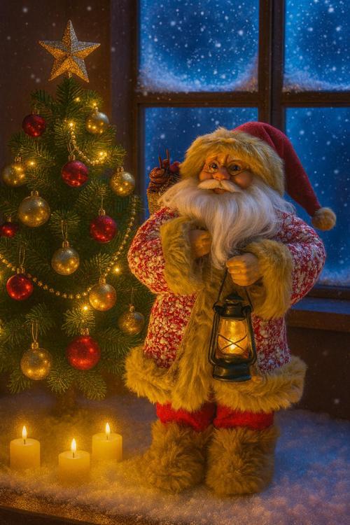 Premium Luxury Noel Baba Santa 30 Cm Yılbaşı Dekoratif Süs