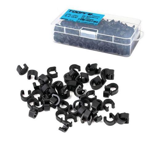 Bisiklet Kablo/Hortum Klipsi - TOOPRE, C-Klips, Plastik, 500'lü Bisiklet Kablo Kelepçesi