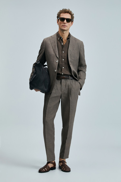 Jaques Spor Erkek Blazer Ceket Slim Fit Kahverengi